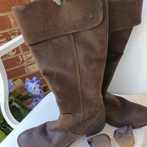 BORN SZ 8 1/2 NWT CUFFED SIDE ZIP 15 1/2" SHAFT SUPPLE LEATHER BOOTS NEW RTL 185
